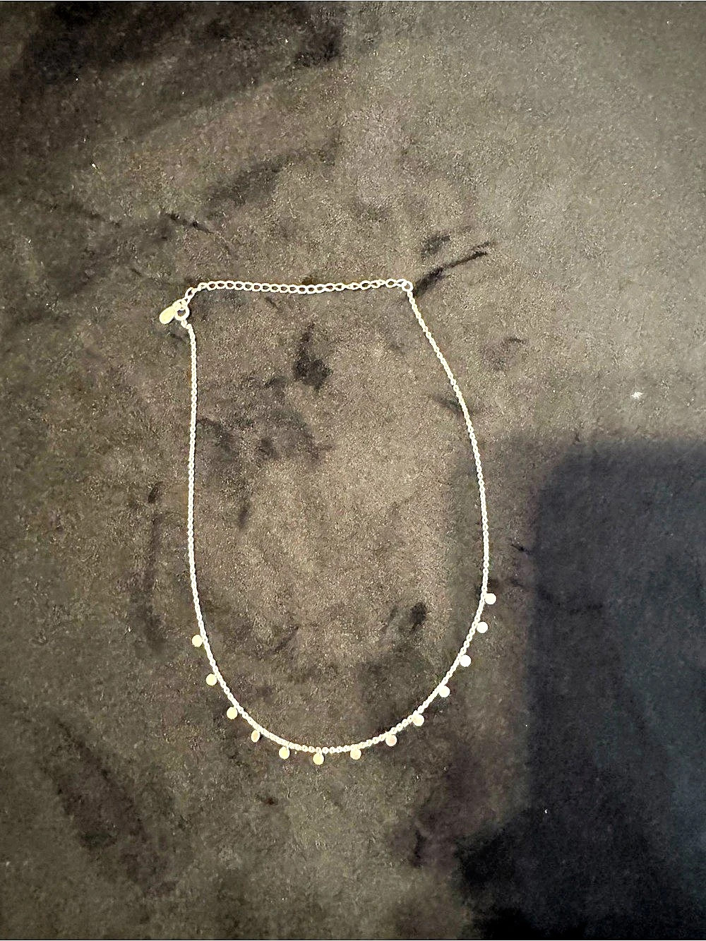 Silver Disc Charm Necklace Like New